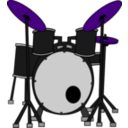 download Drums clipart image with 225 hue color
