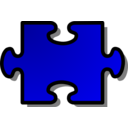 Blue Jigsaw Piece 02