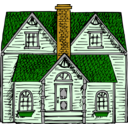 download Victorian House clipart image with 45 hue color