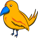 download Bird clipart image with 180 hue color