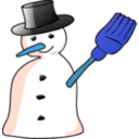 download Snowman clipart image with 180 hue color