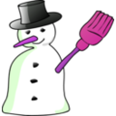 download Snowman clipart image with 270 hue color