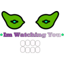 download Eyes Logotype clipart image with 90 hue color