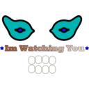 download Eyes Logotype clipart image with 180 hue color