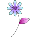 download Flower clipart image with 225 hue color