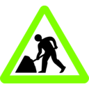 download Roadsign Man W Umbrella clipart image with 90 hue color