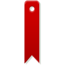 download Red Bookmark clipart image with 0 hue color