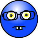 download Emoticons Nerd Face clipart image with 180 hue color