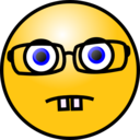 download Emoticons Nerd Face clipart image with 0 hue color