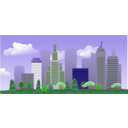 download City Skyline clipart image with 45 hue color
