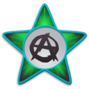 download Anarchist Star clipart image with 135 hue color