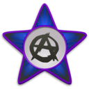 download Anarchist Star clipart image with 225 hue color