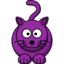 download Cartoon Cat clipart image with 270 hue color