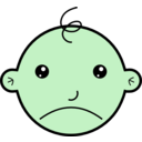 download Sad Baby clipart image with 90 hue color