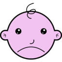 download Sad Baby clipart image with 270 hue color