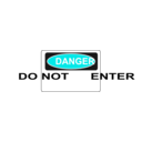 download Danger Do Not Enter clipart image with 180 hue color