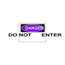 download Danger Do Not Enter clipart image with 270 hue color