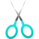 download Scissors clipart image with 180 hue color