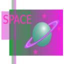 download Space clipart image with 270 hue color