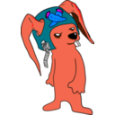 download Blue Bunny Conejo Azul clipart image with 180 hue color