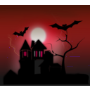 download Spooky House clipart image with 135 hue color