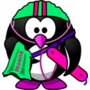 download Life Saver Penguin clipart image with 270 hue color