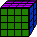 download Rubic Cube 4x4 clipart image with 225 hue color