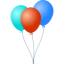 download Balloons clipart image with 180 hue color