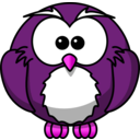 download Cartoon Owl clipart image with 270 hue color
