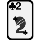 download Two Of Clubs clipart image with 225 hue color