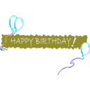 download Birthday Banner 5 clipart image with 180 hue color