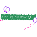 download Birthday Banner 5 clipart image with 270 hue color