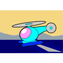 download Helicopter clipart image with 180 hue color