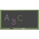 download Blackboard With Letters clipart image with 45 hue color