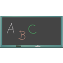 download Blackboard With Letters clipart image with 135 hue color