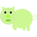 download Pink Pig clipart image with 90 hue color