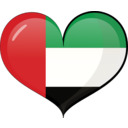 United Arab Emirates Heart Flag
