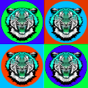 download Tiger Pop Art clipart image with 135 hue color