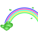 download Valentine Rainbow clipart image with 135 hue color