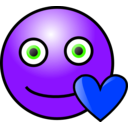 download Emoticons Loving Face clipart image with 225 hue color