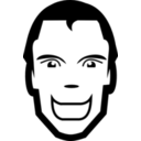 download Visage clipart image with 180 hue color