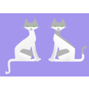 download Two Cats clipart image with 45 hue color