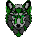 download Wolf Head Stylized clipart image with 90 hue color