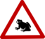 Caution Frog Sign