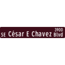 download Portland Oregon Street Name Sign Se Cesar Chavez 39th Street clipart image with 225 hue color