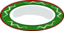 Plate Green With Red Trim