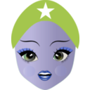 download Pretty Somali Girl Smiley Emoticon clipart image with 225 hue color