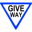 download Give Way Sign clipart image with 225 hue color