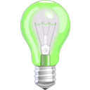 download Light Bulb On clipart image with 45 hue color