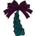download Short Palm clipart image with 180 hue color